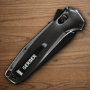 Gerber Highbrow Folding Knife 3.38" 7Cr17MoV Steel Blade Onyx Aluminum Handle