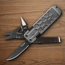 GERBER Lockdown Pry Gray Multitool Knife Essential Tools Pry Bar Bottle Opener