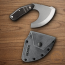 Gerber Downwind Ulu Fixed Knife 7Cr17MoV Steel Blade Black/Gray G10 Handle