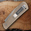 Gerber Mansfield Folding Knife 3.25" D2 Tool Steel Blade Canvas Micarta Handle