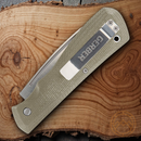 Gerber Mansfield Folding Knife 3.25" D2 Tool Steel Blade Green Micarta Handle