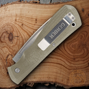 Gerber Mansfield Folding Knife 3.25" D2 Tool Steel Blade Green Micarta Handle