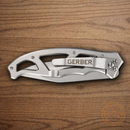 Gerber Paraframe I Folding knife 3" high carbon Steel Blade Stainless Steel Handle