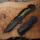 Ganzo Knives Folding Knife 3.5" 440 Steel Blade Polypropylene/Aluminum Handle