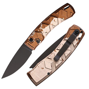 Piranha Knives X Tactical Folding Automatic Knife 3.25" 154CM Steel Blade Camo Aluminum Handle 14CT -Piranha Knives - Survivor Hand Precision Knives & Outdoor Gear Store