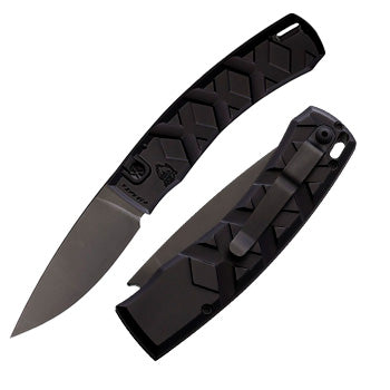 Piranha Knives X Tactical Folding Automatic Knife 3.25" Black Oxide Coated 154CM Steel Blade Aluminum Handle 14BKT -Piranha Knives - Survivor Hand Precision Knives & Outdoor Gear Store