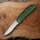 Hard Hat Lock Folding Knife 3.13" Partially Serrated Stainless Blade Aluminium