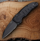 Hogue Auto A01 Microswitch Folding Knife 2.75" CPM-154 Steel Blade Black Aluminum Handle