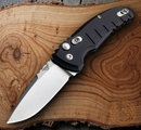 Hogue Auto A01 Microswitch Folding Knife 2.75" CPM-154 Steel Blade Black Anodized Aluminum Handle