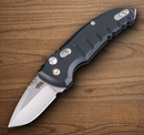 Hogue Auto A01 Microswitch Folding Knife 2" CPM-154 Steel Blade Black Aluminum Handle