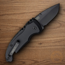 Hogue Auto A01 Microswitch Folding Knife 2" CPM-154 Steel Blade Black Anodized Aluminum Handle
