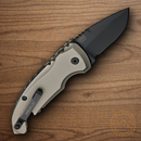 Hogue Auto A01 Microswitch Folding Knife 2" CPM-154 Steel Blade Flat Dark Earth Aluminum Handle