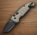 Hogue Auto A01 Microswitch Folding Knife 2" CPM-154 Steel Blade Flat Dark Earth Aluminum Handle