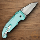 Hogue Auto A01 Microswitch Folding Knife 2" CPM-154 Steel Blade Teal Aluminum Handle