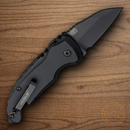 Hogue Auto A01 Microswitch Folding Knife 2" CPM-154 Steel Blade Black Anodized Aluminum Handle
