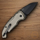 Hogue Auto A01 Microswitch Folding Knife 2" CPM-154 Steel Blade Flat Dark Earth Aluminum Handle