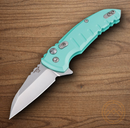 Hogue X1 Microflip Folding Knife 2.63" CPM-154 Steel Blade Teal Aluminum Handle