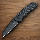 Hogue Deka Folding Knife 3.25" CPM-20CV Steel Blade Black sculpted G10 Handle