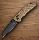 Hogue Deka Folding Knife 3.25" CPM-MagnaCut Steel Blade Flat Dark Earth Polymer Handle