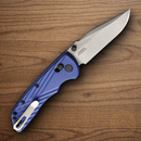 Hogue Deka Folding Knife 3.25" CPM-MagnaCut Steel Blade Blue Polymer Handle