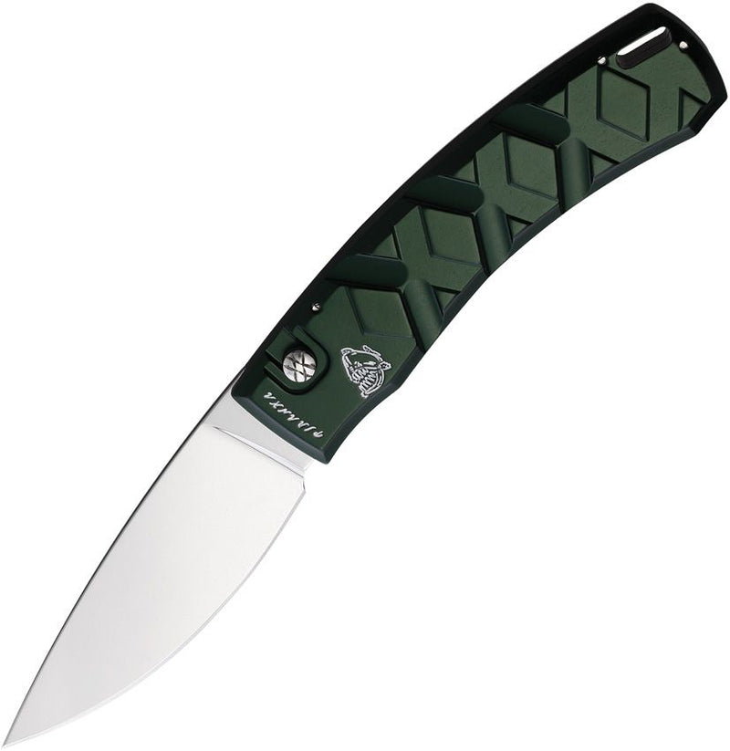 Piranha Knives X Folding Automatic Knife 3.25" 154CM Steel Blade Green Aluminum Handle 14G -Piranha Knives - Survivor Hand Precision Knives & Outdoor Gear Store