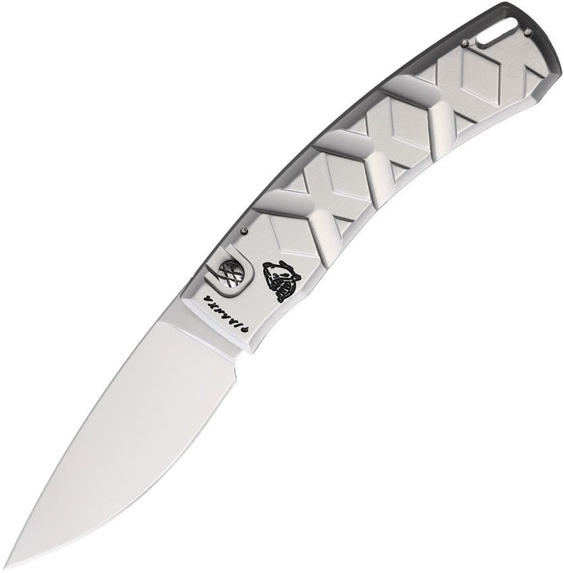 Piranha Knives X Folding Automatic Knife 3.25" 154CM Steel Blade Silver Aluminum Handle 14S -Piranha Knives - Survivor Hand Precision Knives & Outdoor Gear Store