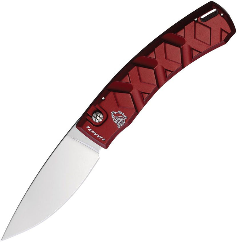 Piranha Knives X Folding Automatic Knife 3.25" 154CM Steel Blade Red Aluminum Handle 14R -Piranha Knives - Survivor Hand Precision Knives & Outdoor Gear Store