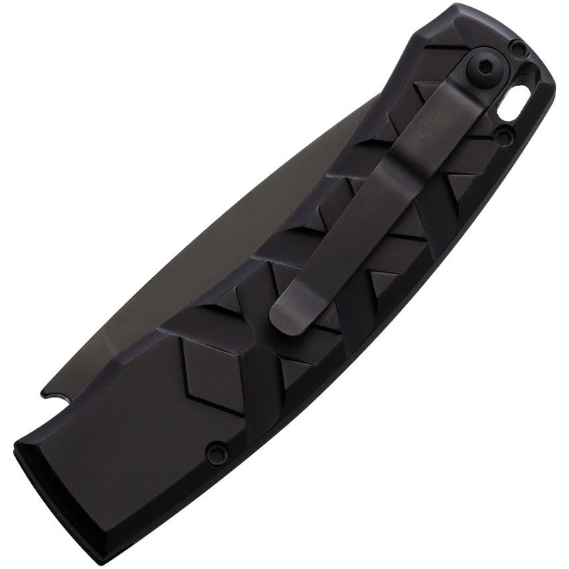 Piranha Knives X Tactical Folding Automatic Knife 3.25" Black Oxide Coated 154CM Steel Blade Aluminum Handle 14BKT -Piranha Knives - Survivor Hand Precision Knives & Outdoor Gear Store