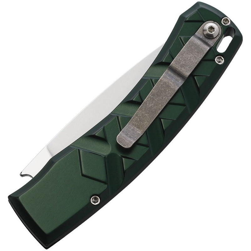 Piranha Knives X Folding Automatic Knife 3.25" 154CM Steel Blade Green Aluminum Handle 14G -Piranha Knives - Survivor Hand Precision Knives & Outdoor Gear Store