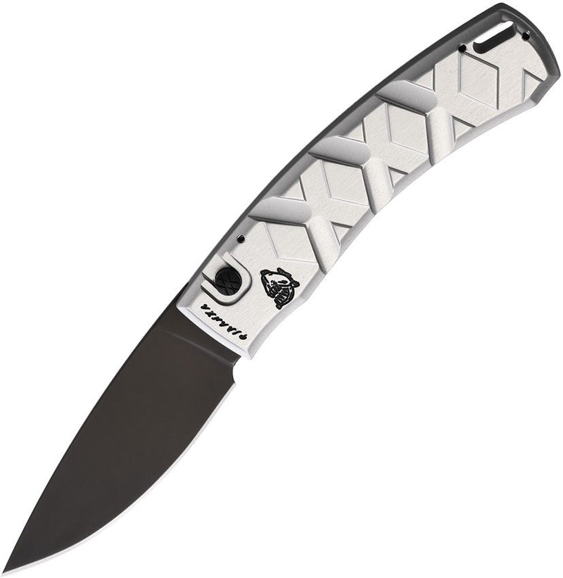 Piranha Knives X Tactical Folding Automatic Knife 3.25" 154CM Steel Blade Silver Aluminum Handle 14ST -Piranha Knives - Survivor Hand Precision Knives & Outdoor Gear Store