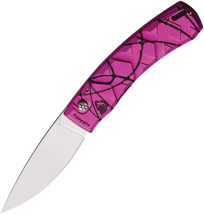 Piranha Knives X Folding Automatic Knife 3.25" 154CM Steel Blade Pink Camo Aluminum Handle 14PK -Piranha Knives - Survivor Hand Precision Knives & Outdoor Gear Store