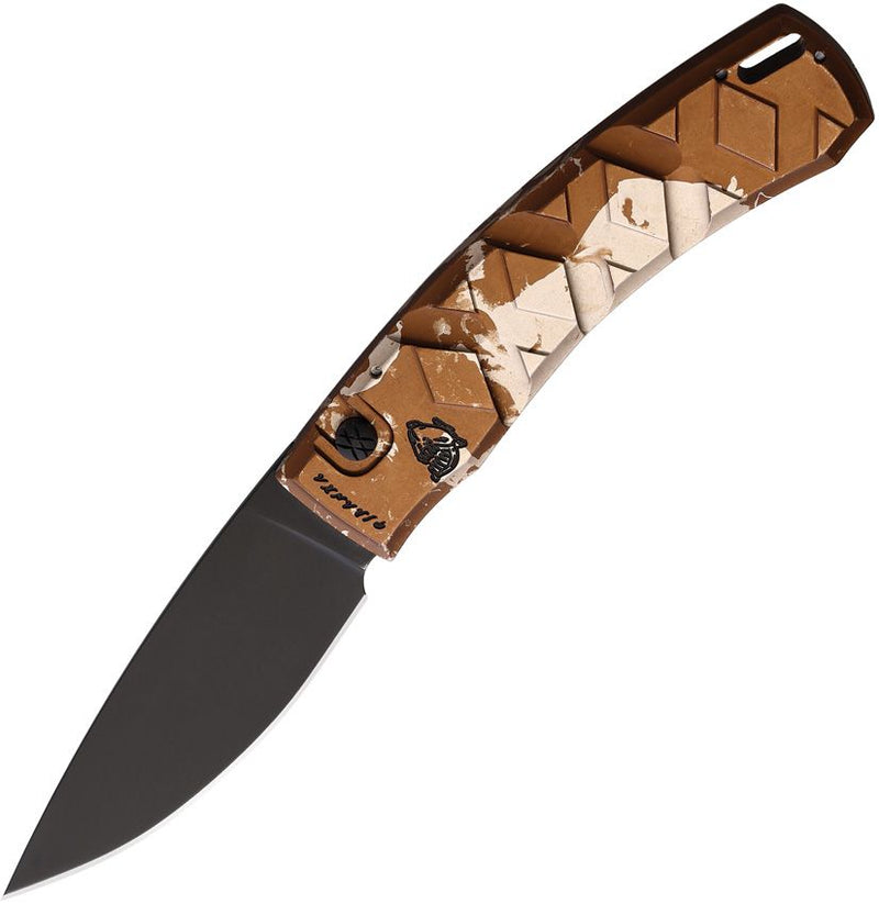 Piranha Knives X Tactical Folding Automatic Knife 3.25" 154CM Steel Blade Camo Aluminum Handle 14CT -Piranha Knives - Survivor Hand Precision Knives & Outdoor Gear Store