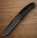 Hogue Tactical Fixed Knife 7" A2 Tool Steel Blade Black G10/G Mascus Handle