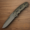 Hogue EX F01 Fixed Knife 4.6" A2 Tool Steel Blade Camo Green G10/G Mascus Handle