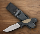 Hogue EX-F02 Fixed Knife 4.5" 154CM Steel Blade Flat Dark Earth/Black  Rubber/Polymer Handle