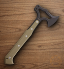 Hogue ExT01 Tomahawk Axe 4.75" S7 tool steel axe head 3.25" cutting edge Green G10 Handle
