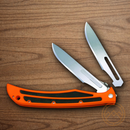 Havalon Baracuta-Blaze Folding Knife 4 3/8" 154CM Steel Blade Orange ABS Plastic Handle