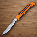 Havalon Baracuta-Blaze Folding Knife 4 3/8" 154CM Steel Blade Orange ABS Plastic Handle