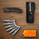 Havalon Forge  Folding Knife 2.25" Stainless Steel Blade Black Thermoplastic Handle
