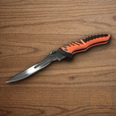 Havalon Forge Folding Knife 3.25" Stainless Steel Blade Orange/Black Thermoplastic Handle