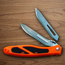 Havalon Piranta-Edge Quik-ChangeFolding Knife 2 3/4" Stainless Steel Blade Orange ABS Handle