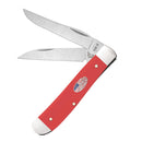 Case XX Mini Trapper American Workman Pocket Knife Carbon Steel Clip And Wharncliffe Blades Red Smooth Synthetic Handle 73927 -Case Cutlery - Survivor Hand Precision Knives & Outdoor Gear Store
