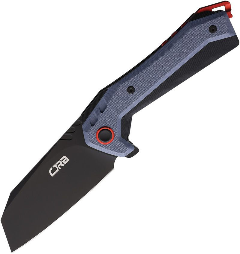 CJRB Tigris Linerlock Folding Knife 3.75" PVD Coated AR-RPM9 Steel Extended Tang Cleaver Style Blade Black And Blue G10 Handle 1919BU -CJRB - Survivor Hand Precision Knives & Outdoor Gear Store