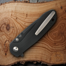 CJRB Scoria Folding Knife 3.48" AR-RPM9 Stainless Steel Blade Black G10 Handle