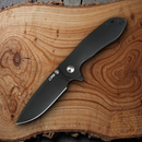 CJRB Scoria Folding Knife 3.48" AR-RPM9 Stainless Steel Blade Black G10 Handle