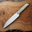 CJRB Silax Fixed Knife 5.13" AR-RPM9 Steel Wharncliffe Blade Beige G10 Handle