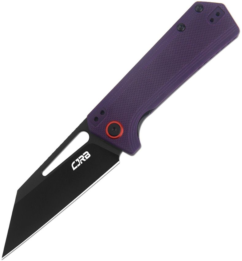 CJRB Ruffian Linerlock Folding Knife 3" Black PVD Coated AR-RPM9 Steel Blade Purple G10 Handle 1924BVT -CJRB - Survivor Hand Precision Knives & Outdoor Gear Store