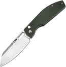 CJRB Ekko Button Lock Folding Knife 3.25" AR-RPM9 Steel Extended Tang Blade Green Micarta Handle 1929BMGN -CJRB - Survivor Hand Precision Knives & Outdoor Gear Store
