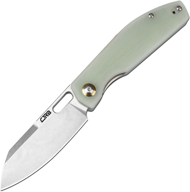 CJRB Ekko Button Lock Folding Knife 3.25" AR-RPM9 Steel Extended Tang Blade Jade G10 Handle 1929NTG -CJRB - Survivor Hand Precision Knives & Outdoor Gear Store