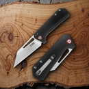 CJRB Ruffian Linerlock Folding Knife 3" AR-RPM9 Steel Blade Black G-10 Handle